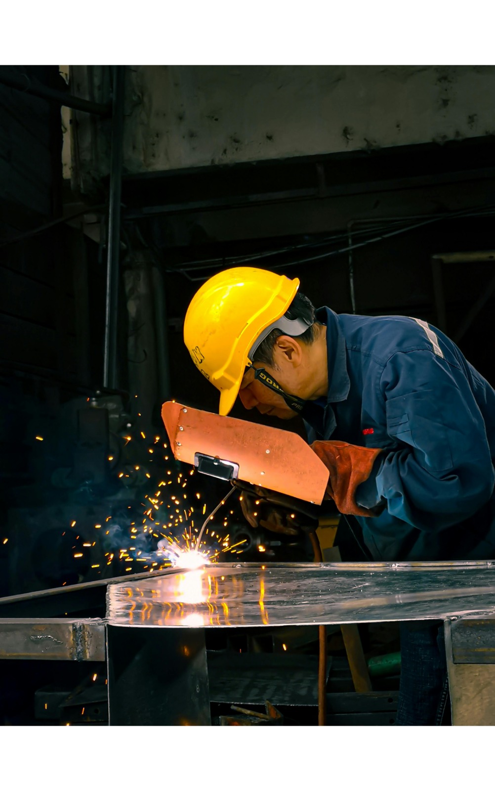 Construction workers at an overseas building site